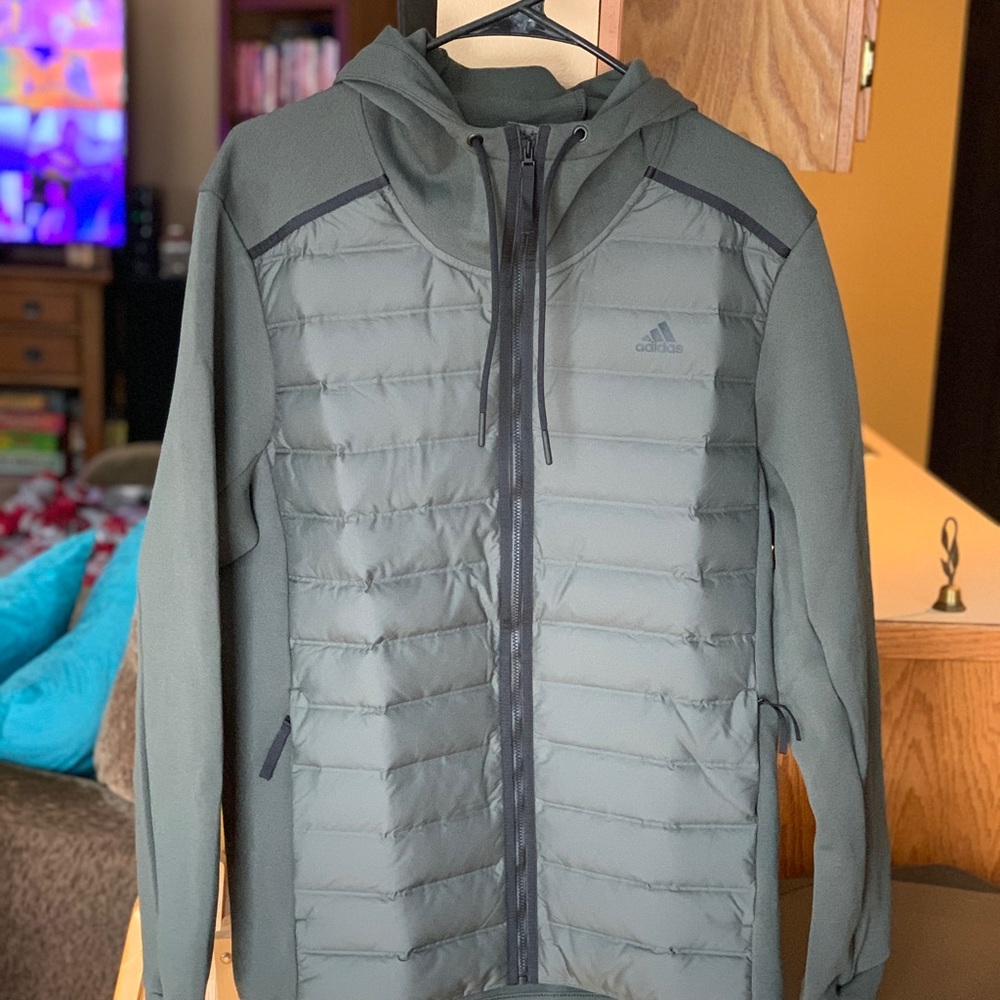 Adidas Varilite Hybrid Olive Green Jacket L OBO